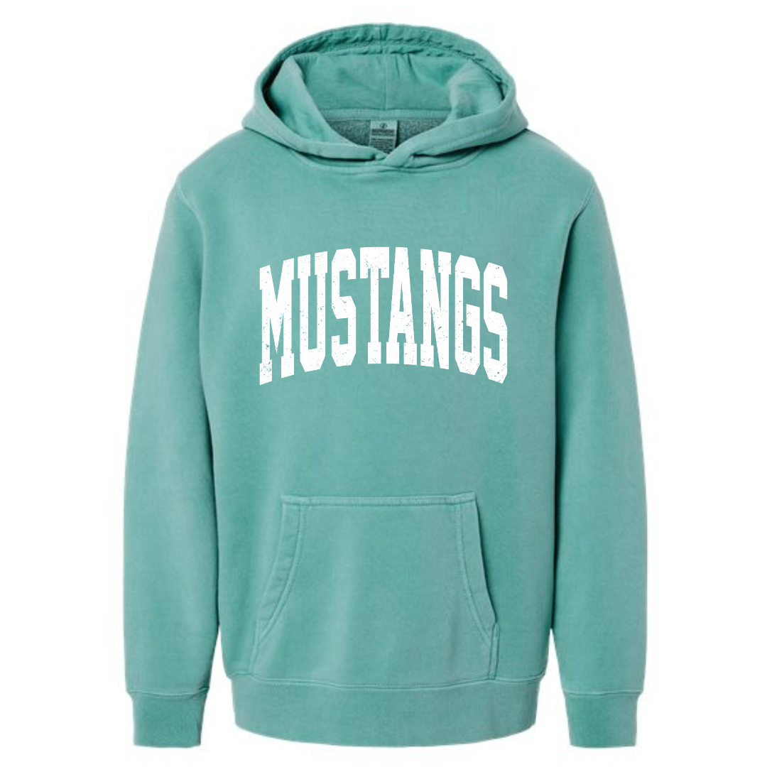 Youth Mustangs Garment dyed Hoodie
